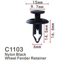 Клипса для крепления внутренней обшивки а/м GM пластиковая, 100 шт Forsage C1103(GM)