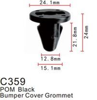 Клипса для крепления внутренней обшивки а/м Митсубиси пластиковая, 100 шт Forsage C0359(Mitsubishi)