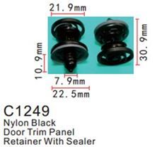 Клипса для крепления внутренней обшивки а/м Фольксваген пластиковая, 100 шт Forsage C1249(VW)