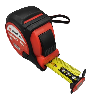 Рулетка измерительная, 8м*25 мм, магнитная, 2 класс, COMPACT, WUMAX 171463608