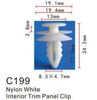 Клипса для крепления внутренней обшивки а/м Форд пластиковая, 100 шт Forsage C0199(Ford)