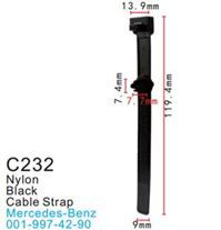 Клипса для крепления внутренней обшивки а/м Хонда пластиковая, 100 шт Forsage C0232(Honda)