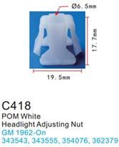 Клипса для крепления внутренней обшивки а/м GM пластиковая, 100 шт Forsage C0418(GM)