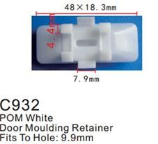 Клипса для крепления внутренней обшивки а/м Ягуар/ европейских а/м пластиковая, 100 шт Forsage C0932(Jaguar/European car)