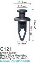 Клипса для крепления внутренней обшивки а/м Ниссан пластиковая 100 шт Forsage C0121(Nissan)
