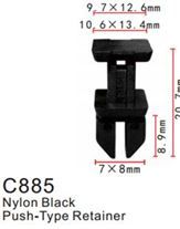 Клипса для крепления внутренней обшивки а/м Мерседес пластиковая, 100 шт Forsage C0885(Mersedes)