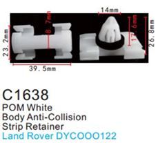 Клипса для крепления внутренней обшивки а/м Лэнд Ровер пластиковая, 100 шт Forsage C1638(Land Rover)