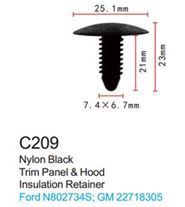 Клипса для крепления внутренней обшивки а/м GM пластиковая, 100 шт Forsage C0209(GM)