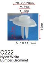 Клипса для крепления внутренней обшивки а/м Хонда пластиковая, 100 шт Forsage C0222(Honda)