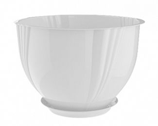 Кашпо Diana 2,8 л с поддоном (снежно-белый) BEROSSI АС 28601000