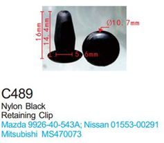 Клипса для крепления внутренней обшивки а/м Мазда/ Мерседес/ Митсубиси пластиковая, 100 шт Forsage C0489(Mazda/Mersedes/Mitsubishi)