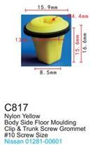 Клипса для крепления внутренней обшивки а/м Ниссан пластиковая, 100 шт Forsage C0817(Nissan)