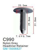 Клипса для крепления внутренней обшивки а/м GM пластиковая, 100 шт Forsage C0990(GM)