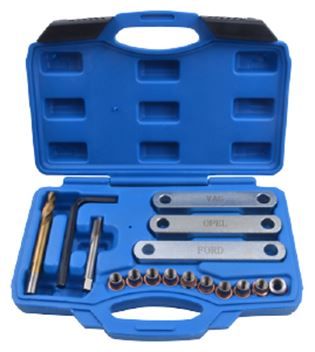 Набор для востановления резьбы в суппортах: группы VAG, OPEL, FORD 16 пр. RockForce RF-916B1