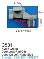Клипса для крепления внутренней обшивки а/м Крайслер пластиковая, 100 шт Forsage C0531(Chrysler)