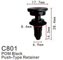 Клипса для крепления внутренней обшивки а/м Хонда пластиковая, 100 шт Forsage C0801(Honda)