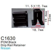 Клипса для крепления внутренней обшивки а/м Ниссан пластиковая, 100 шт Forsage C1630(Nissan)