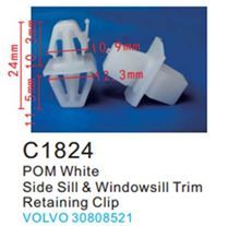 Клипса для крепления внутренней обшивки а/м Вольво пластиковая, 100 шт Forsage C1824(Volvo)