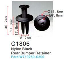 Клипса для крепления внутренней обшивки а/м Форд пластиковая, 100 шт Forsage C1806(Ford)