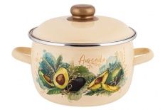 Кастрюля эмал сфер Avocado 5,5л TM Appetite Стальэмаль, Новокузнецкий филиал 1MC221P