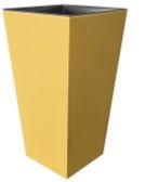 Кашпо для цветов со вставкой "ЖАСМИН" №2, h 360 мм, d 180 мм, h вставки 175 мм, горчичный Гарденпласт 00186