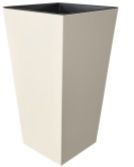 Кашпо для цветов со вставкой "ЖАСМИН" №2, h 360 мм, d 180 мм, h вставки 175 мм, светло-серый Гарденпласт 00180