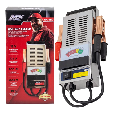 Тестер аккумуляторных батарей аналоговый 12V, 125A, 200Ah JBC JBC-8310