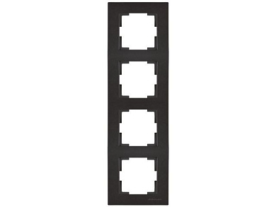 Рамка 4-ая вертикальная черная, RITA, Mutlusan 2220 800 2484