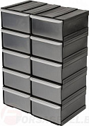 Органайзер пластиковый 225х155х100 мм 10 шуфлядок Vorel 78785