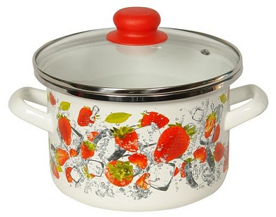 Кастрюля 5,0л (цил.) "Клубника" Сантэкс 1-2250112(Бл)(Кл)