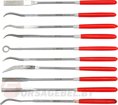 Набор надфилей алмазных 10 пр. 3х140x25 мм Yato YT-6145