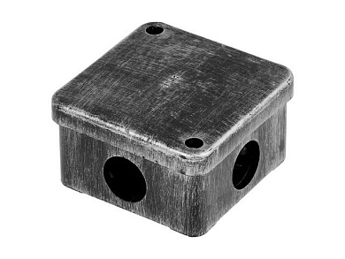 Коробка распаечная ОП 75х75х40 мм, серебро, 4 мембр. вх. IP53 (КЭМ 3-10-4) Юпитер JP7113-23