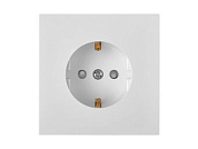 Розетка 1-ая, скрытая, с/з, з/ш белая, Carre, Bylectrica РС16-1606