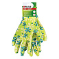 Перчатки садовые из полиэстера с нитрильным обливом, зеленые, L Palisad 67743