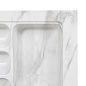 Лоток для столовых приборов 600 MARBLE 540*430, бело-серый мрамор AKS 117565
