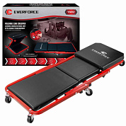 Стул-лежак трансформер подкатной на 6-ти колесах, 910х410х120 мм/460х410х360 мм, max нагрузка 150/120кг, EVERFORCE EF-11412