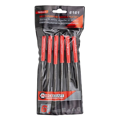 Набор надфилей разнопрофильных 160 мм, 6 пр. ForceKraft FK-6161