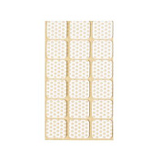 Подкладка самоприлипающая фетровая прорезиненная 25 х 25мм (1упак.=18шт), белая, FOLMAG 109744