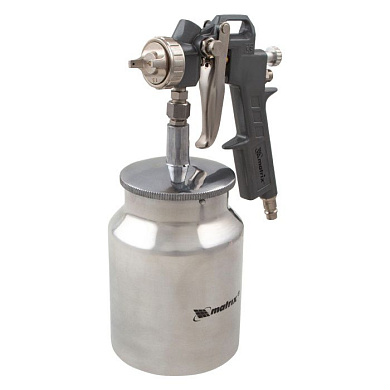 Краскораспылитель пневматический с нижним бачком V 1, 0 л, сопло D 1.2, 1.5 и 1.8 мм Matrix 57316