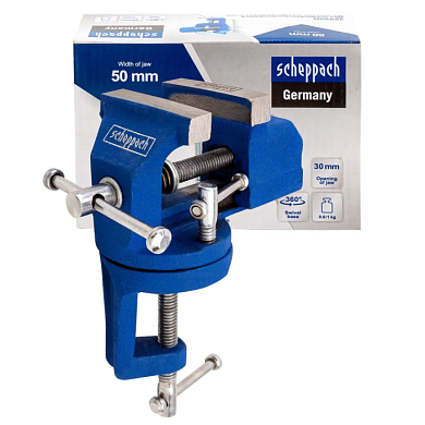 Тиски слесарные поворотные мини, ширина губ 50 мм Scheppach Sch-32950R