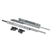 Направляющая скрытого монтажа L-250 с доводчиком ДСП до19mm с замками  QType полное выдвижение AKS 119900
