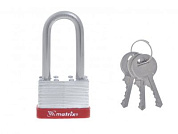 Замок навесной, 50 мм, удлиненная дужка Matrix 91809