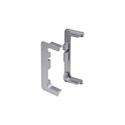 Комплект заглушек металлич. к профилю Gola, С-образных (левая+правая) серебро 3 AKS 67682