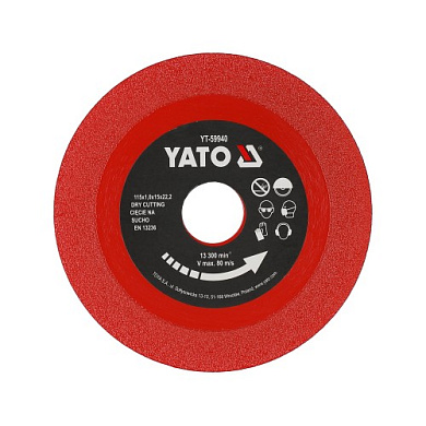 Круг алмазный 115x22.2x1.0 мм для плитки Yato YT-59940