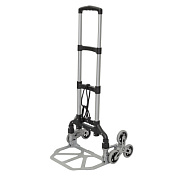 Тележка складная с телескопической ручкой и колесами на шарнирах для перемещения по неровным поверхностям и ступенькам, 390х480 мм, г/п 70 кг Forsage F-106-6T