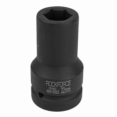 Глубокая ударная головка 22 мм. 6-гр. 1'' RockForce RF-48510022