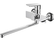 Смеситель для ванны Lt D35, серия Camellia хром, на стену, длинный поворотный L-излив A-five A5-0433