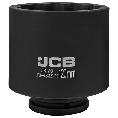 Головка ударная глубокая 120 мм 12-гр 1'' JCB JCB-488120120