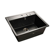 Мойка каменная, прямоугольная одночашевая, GF-Q561 560*500мм, черный, Granfest 110247