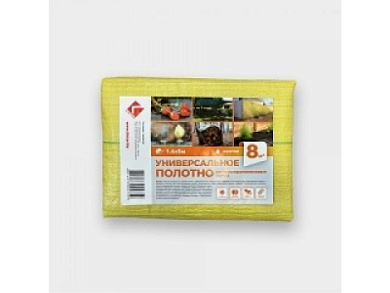 Полотно укрывное универсальное ПП/ПЭ 1,6х5м, 8м2, желтое LIHTAR 4814273004759